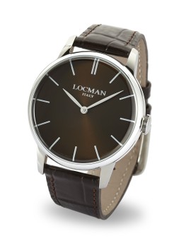 Locman 1960 klassische Uhrzeit nur Uhr grau  