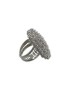 925 sterling silver filigree ring honeycomb circle adjustable size