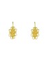 Boucles d'oreilles filigranées en or jaune sarde avec bouton percé