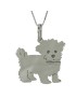 YUBIKIRI Necklace with 925 sterling silver Bolognese dog pendant - FREE ENCOUNTING