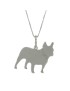 YUBIKIRI Collier pendentif chien bouledogue français Argent 925 - ENTRÉE LIBRE