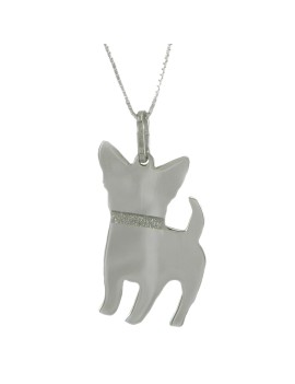 YUBIKIRI Collier pendentif chien Chihuahua Argent 925 - ENTRÉE LIBRE