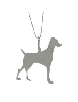 YUBIKIRI Collier avec pendentif chien dalmatien Argent 925 - ENTRÉE LIBRE