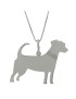 YUBIKIRI Halskette mit Jack Russel Hund Anhänger Sterling Silber 925 - FREIER EINTRITT