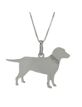 Collier YUBIKIRI avec pendentif chien Labrador Retriver Argent 925 - ENCHANCOURAGE GRATUIT