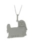 YUBIKIRI 925 sterling silver Maltese dog pendant necklace - FREE ENGRAVING