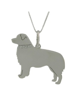 YUBIKIRI Collier avec pendentif chien berger australien Argent 925 - ENTRÉE LIBRE