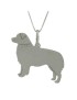 YUBIKIRI Necklace with Australian Shepherd Dog Pendant Sterling Silver 925 - FREE ENCODING