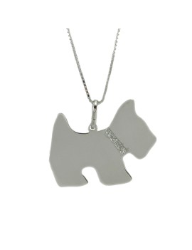 YUBIKIRI Collier avec pendentif chien Schnauzer Argent 925 - ENTRÉE LIBRE