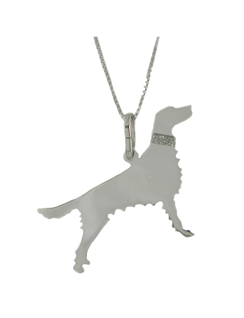 YUBIKIRI Setter Collier pendentif chien en argent 925 - ENTRÉE LIBRE