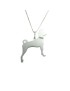 BASENJI pendentif chien avec collier en argent 925