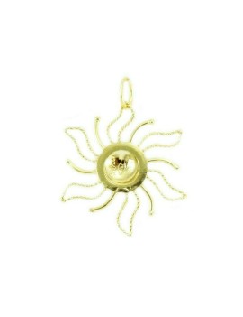 pendentif filigrane or jaune 18 kt soleil stylisé