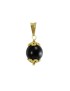 Pendant on black onyx coccu with yellow gold cups Sardinian filigree