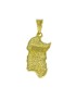 Yellow gold Sardinia pendant with mountains in relief large