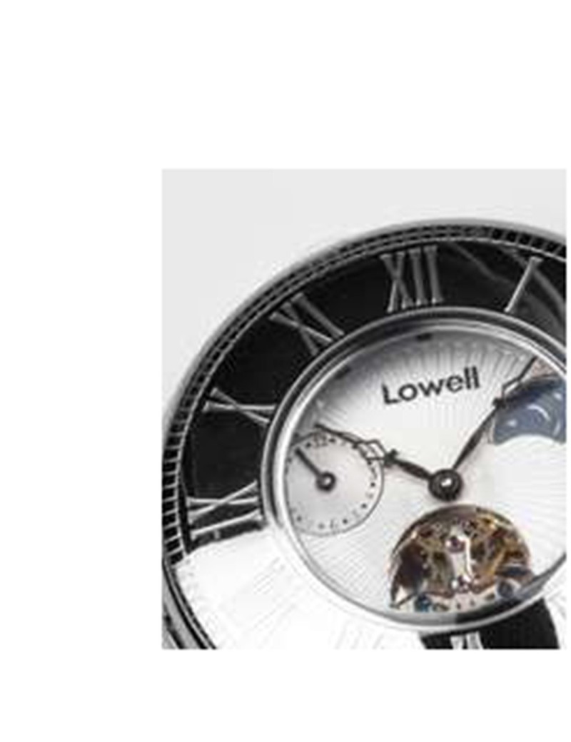 Orologio da tasca Meccanico carica manuale Lowell movimento a vista fasi  lunari