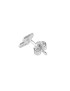 silver and cubic zirconia letter B initial earring clasp