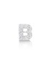 silver and cubic zirconia earrings initial B