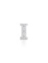 silver and cubic zirconia earring initial I