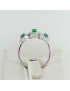 Mirco Visconti classic women's white gold ring with emeralds and diamonds