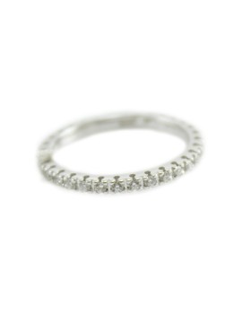 Mirco Visconti women's white gold veretta ring with diamonds