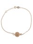 Sardinian women's rose gold-plated silver bracelet with central corbula