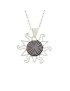 Sardinian silver filigree necklace with corbula sun pendant pendant