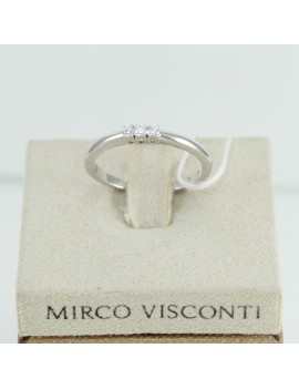 Mirco Visconti women's trilogy ring in white gold with diamonds