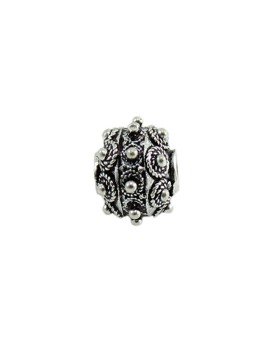 Sardinian filigree burnished silver button charm for Filu & Trama base bracelet