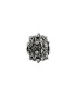 Sardinian filigree burnished silver button charm for Filu & Trama base bracelet