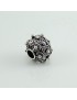 Sardinian filigree burnished silver button charm for Filu & Trama base bracelet