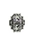 Burnished silver charm large button for Filu & Trama base bracelet