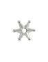 Sartiglia di Oristano star charm in burnished silver for Filu & Trama base bracelet