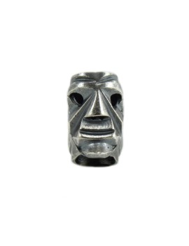 Mamuthones mask charm in burnished silver for Filu & Trama base bracelet