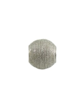 Silver sphere corbula charm for Filu & Trama base bracelet