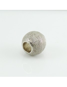 Silver sphere corbula charm for Filu & Trama base bracelet