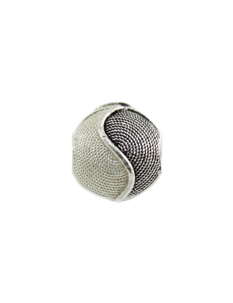 Two-tone silver corbula charm for Filu & Trama base bracelet