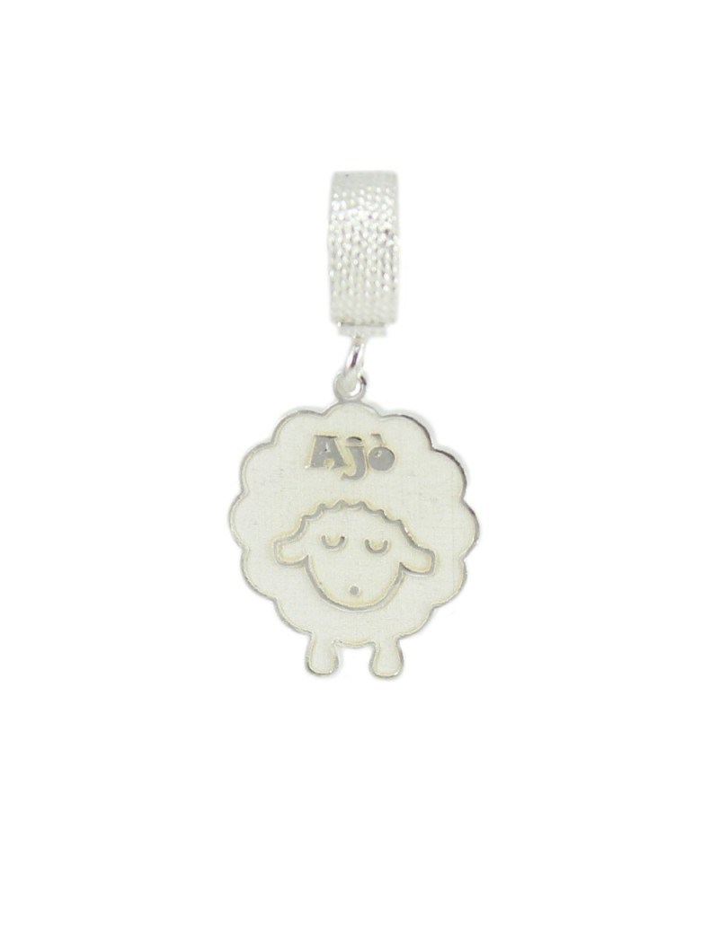 Ajò sheep charm in sterling silver for Filu & Trama base bracelet