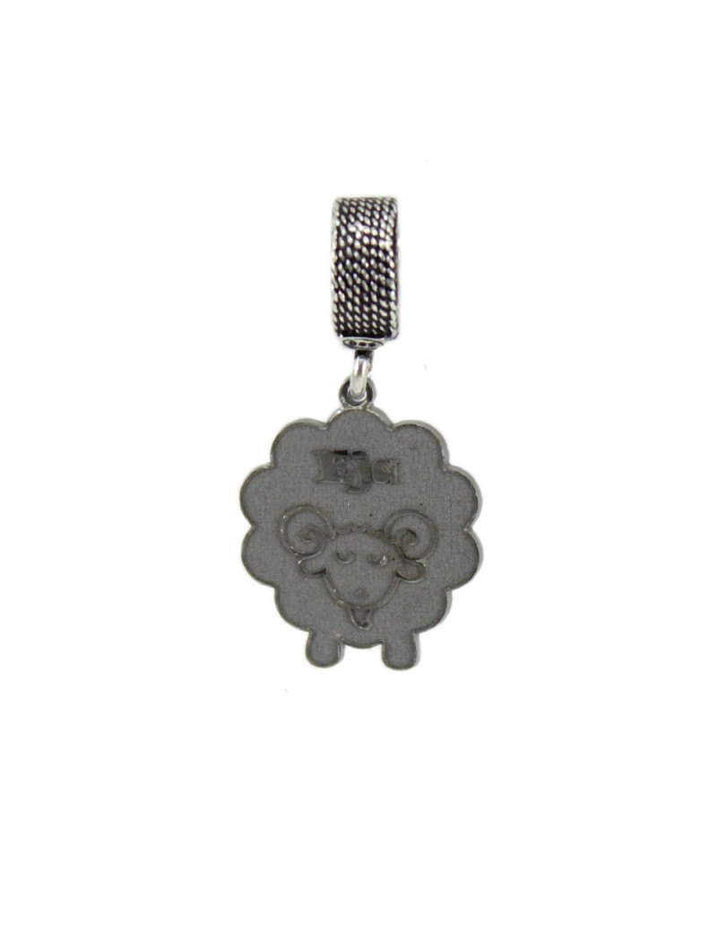 Eja sheepskin silver charm pendant for Filu & Trama base bracelet