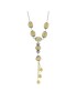 Women's long silver necklace Sardinian filigree spheres pierced gilded and burnished