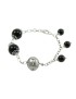 Bracelet with Su Coccu and silver button in 925 sterling silver