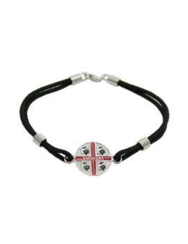 Black lanyard bracelet with central 4 moors medal