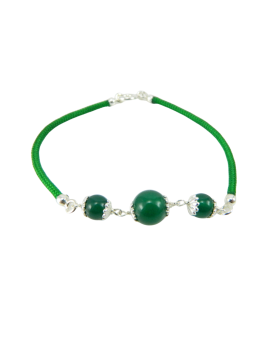 Lucky charm bracelet 3 balls Su Coccu jade