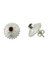 Sardinian silver button earrings