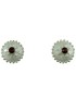 Sardinian silver button earrings