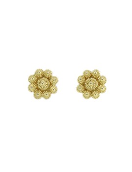 Women's gold-plated silver filigree Sardinian honeycomb earrings