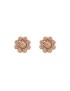 Women's silver filigree Sardinian honeycomb rose gold plated earrings