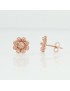 Women's silver filigree Sardinian honeycomb rose gold plated earrings