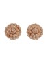 Sardinian honeycomb filigree earrings rose gold plated large