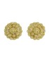 Women's silver filigree Sardinian honeycomb earrings yellow gold plated large