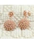 Sardinian filigree honeycomb flower earrings rose gold pendants